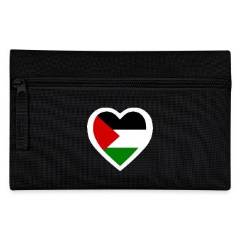 Palestine heart - Pencil Case - black - Front