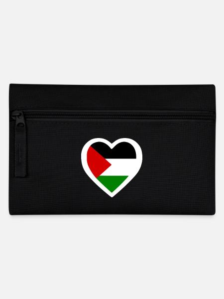 Palestina herz - Federtasche - Schwarz