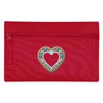 Gingerbread Heart Frame Tradition and love combined - Pencil Case - red - Front