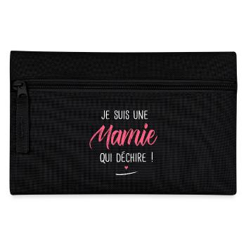 je suis une Mamie qui déchire cadeau mamie - Trousse - noir - Devant