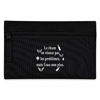 Daddy Dad Rum Humor Joke Gift Favorite Beer - Pencil Case - black - Front