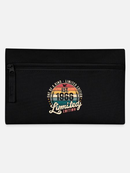 Geburtstagsgeschenk 1966 Jahrgang 1966 Retro 1966 - Federtasche - Schwarz