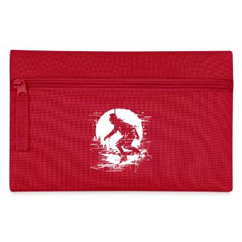 Skateboarderin Pixel Grafik - Federtasche - Rot - Vorne