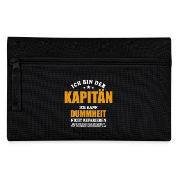 Ich bin Kapitän ich kann Dummheit nicht reparieren - Federtasche - Schwarz - Vorne