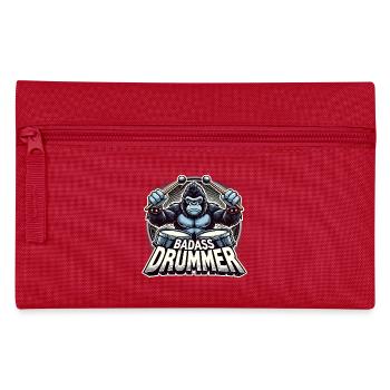 Knallharter Schlagzeuger Gorilla cool Geschenk - Federtasche - Rot - Vorne