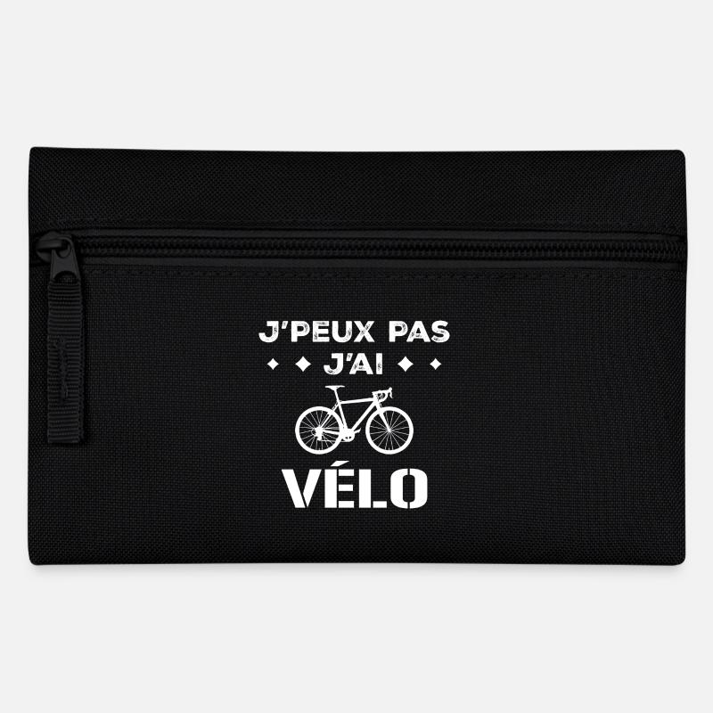 Design Humour Cycliste Passionnés de Deux-Roues - Trousse - noir