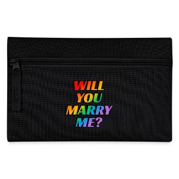 Veux-tu m’épouser Arc-en-ciel du mariage gay - Trousse - noir - Devant