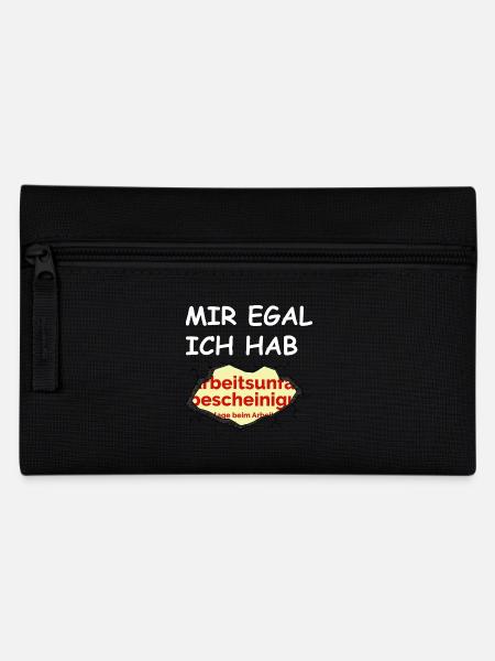 Mir egal ich hab AU - Federtasche - Schwarz