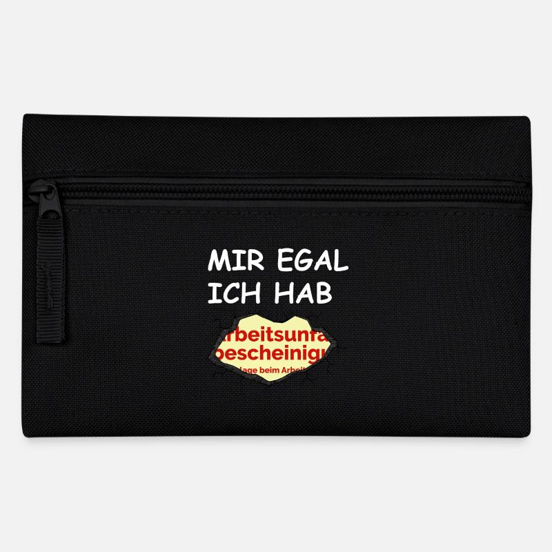 Mir egal ich hab AU - Federtasche - Schwarz