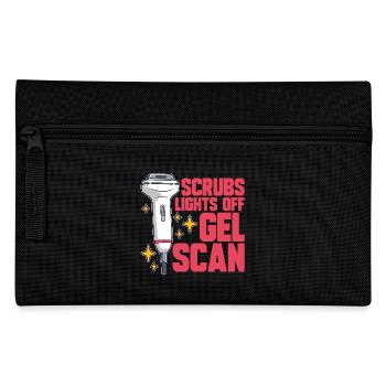 Sonographer Scrubs Lights Off Gel Scan Ultrasound - Federtasche - Schwarz - Vorne