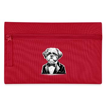 shih tzu - Pencil Case - red - Front