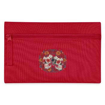 Tête de mort mexicaine Dia de los Muertos Calavera - Trousse - rouge - Devant