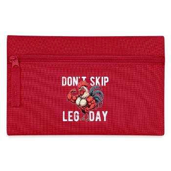 Ne saute pas la journée des jambes Gym de bodybuilding Palestra Drôle - Trousse - rouge - Devant