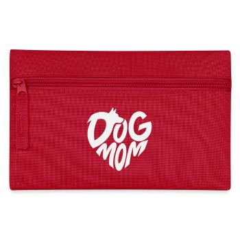 Hundemama Herz-Design mit Hundemotiv - Federtasche - Rot - Vorne