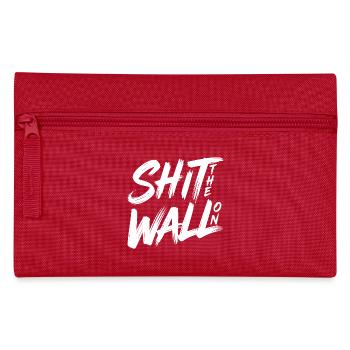 Shit the wall on  - Federtasche - Rot - Vorne