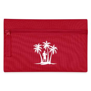 Urlauber Party Palmen - Federtasche - Rot - Vorne