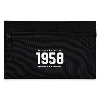 jahrgang 1958 vintage 67. Geburtstag 1958 - Federtasche - Schwarz - Vorne