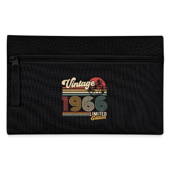 Vintage 1966 Vintage Retro Birthday Gift - Pencil Case - black - Front