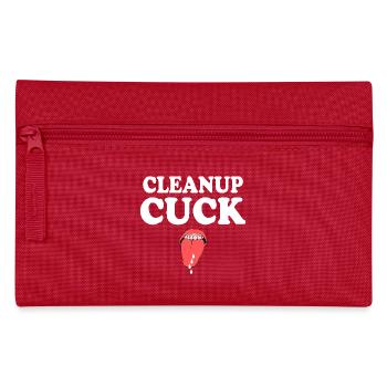 cleanup cuck - cuckold - Federtasche - Rot - Vorne