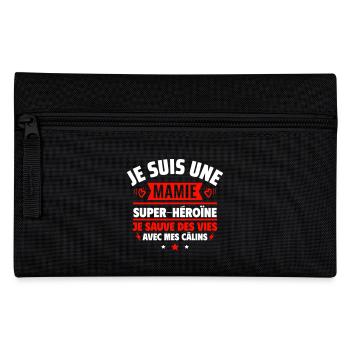 Cadeau pour grand-mère : Mamie super-héroïne - Trousse - noir - Devant