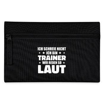 Ich schreie nicht – Ich bin Trainer Lustiges Sport - Federtasche - Schwarz - Vorne