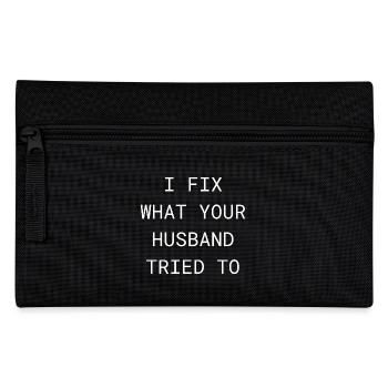 Mechanic Saying | Funny Mechanic Quote - Pencil Case - black - Front