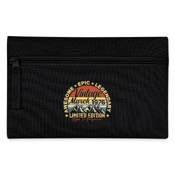 Mars 1976 Anniversaire, Cadeau d’anniversaire Mars 1976 - Trousse - noir - Devant