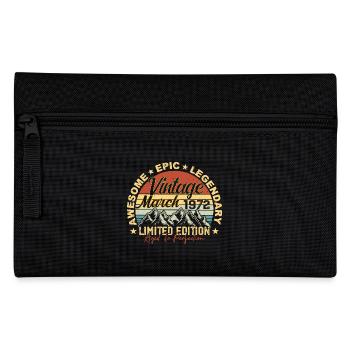 Mars 1972 Anniversaire, Cadeau d’anniversaire Mars 1972 - Trousse - noir - Devant