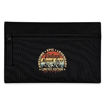 Mars 1977 Anniversaire, Cadeau d’anniversaire Mars 1977 - Trousse - noir - Devant