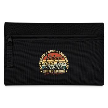 Cadeau 50ème anniversaire Millésime Avril 1975 - Trousse - noir - Devant