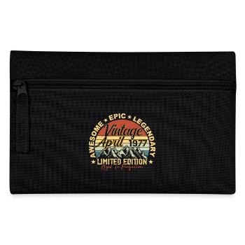 48th Birthday Gift Vintage April 1977 - Pencil Case - black - Front