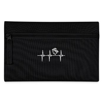 Herzschlag für zwei niedliche Delfine - Federtasche - Schwarz - Vorne