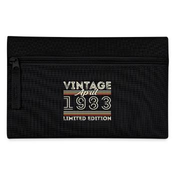 April 1983, Geboren im april 1983 - 42. Geburtstag - Federtasche - Schwarz - Vorne