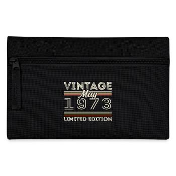 May 1973 Birthday 1973, Legendary since May 1973 - Pencil Case - black - Front