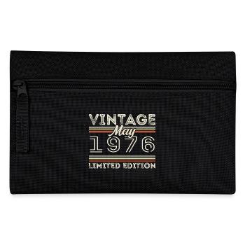May 1976 Birthday 1976, Legendary since May 1976 - Pencil Case - black - Front