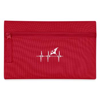 Heartbeat Dinosaur Pterosaur Dino Pteranodon - Pencil Case - red - Front