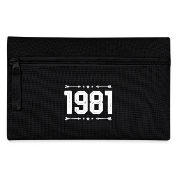 jahrgang 1981 vintage 44. Geburtstag 1981. - Federtasche - Schwarz - Vorne
