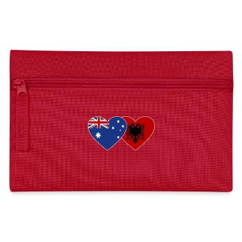 Australien Albanien Flagge Herz - Federtasche - Rot - Vorne