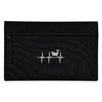Herzschlag für Wale - Federtasche - Schwarz - Vorne