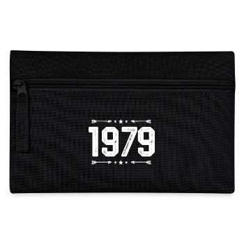 vintage 1979 vintage 46th birthday 1979. - Pencil Case - black - Front