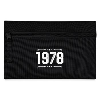 vintage 1978 vintage 47th birthday 1978. - Pencil Case - black - Front