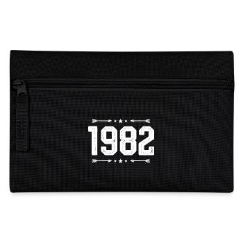 vintage 1982 vintage 43rd birthday 1982. - Pencil Case - black - Front
