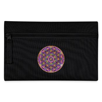 Blume des Lebens - Mandala - Federtasche - Schwarz - Vorne