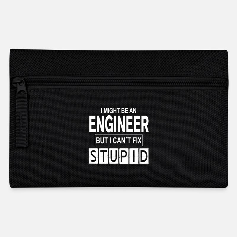 Engineer Can´t Fix Stupid - Federtasche - Schwarz