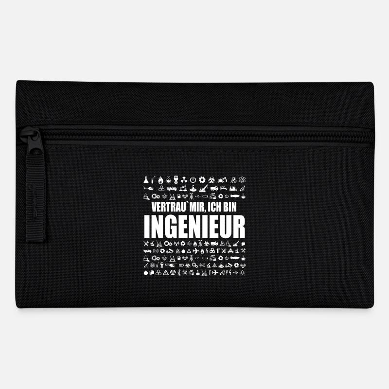 Vertrau mir ich bin Ingenieur - Federtasche - Schwarz