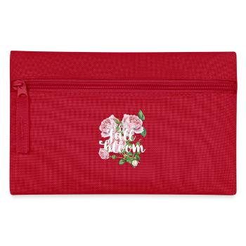 Live life full bloom -Leben in vollen Zügen leben - Federtasche - Rot - Vorne