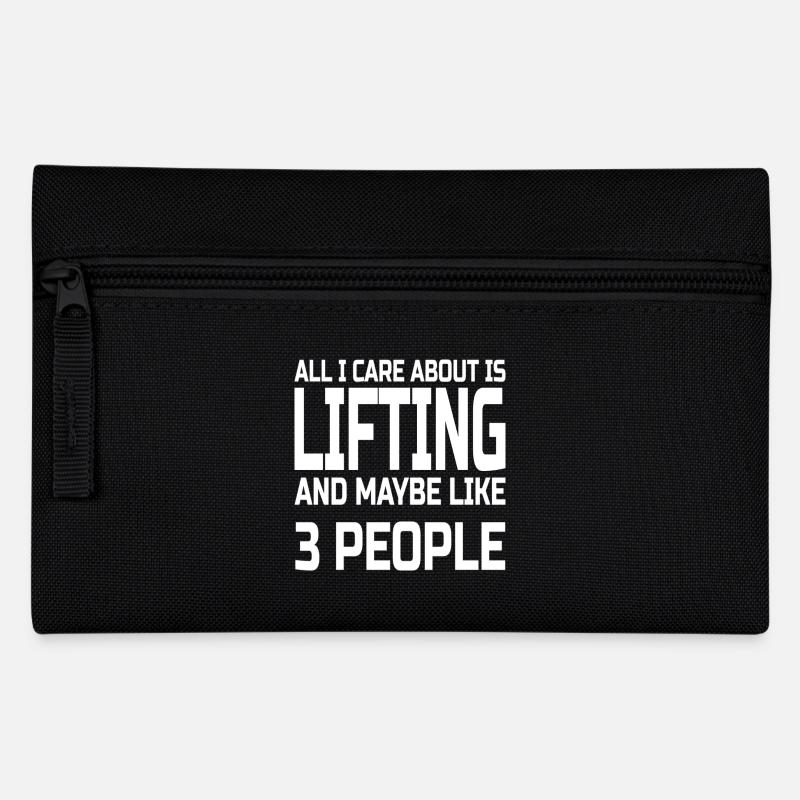Care about lifting - Pencil Case - black