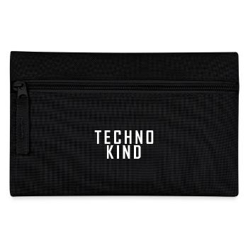 Techno Kind weiß - Federtasche - Schwarz - Vorne
