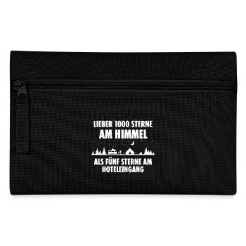 Camping - 1000 Sterne - Federtasche - Schwarz - Vorne