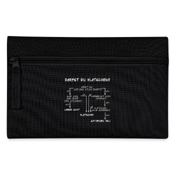 Klatschanleitung - Federtasche - Schwarz - Vorne
